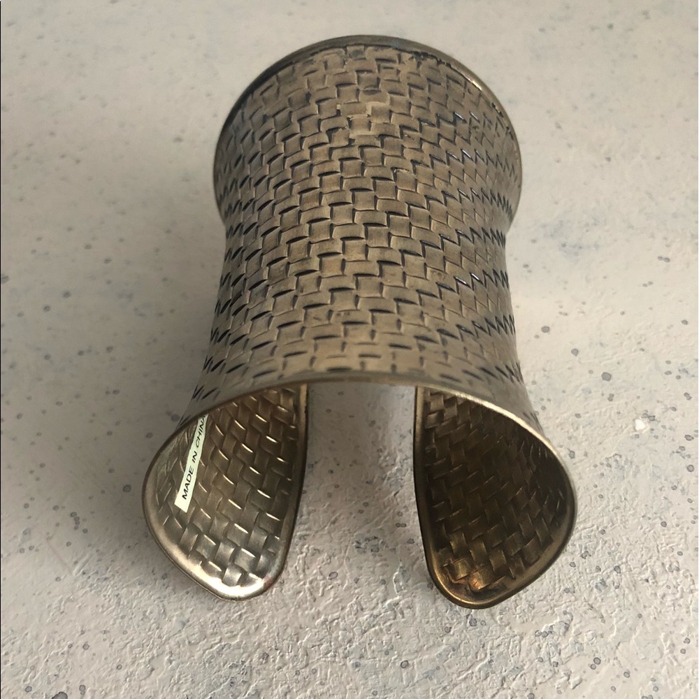 Rustic Gold Arm Bangle - Picture 2 of 2